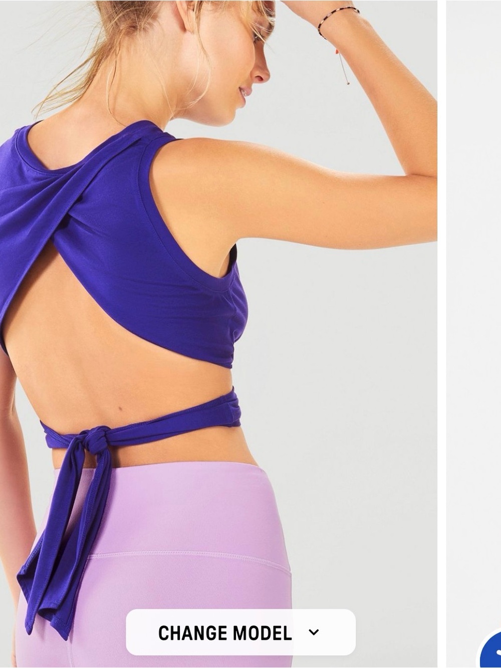 Women’s Purple Twist-Back Crop Top by